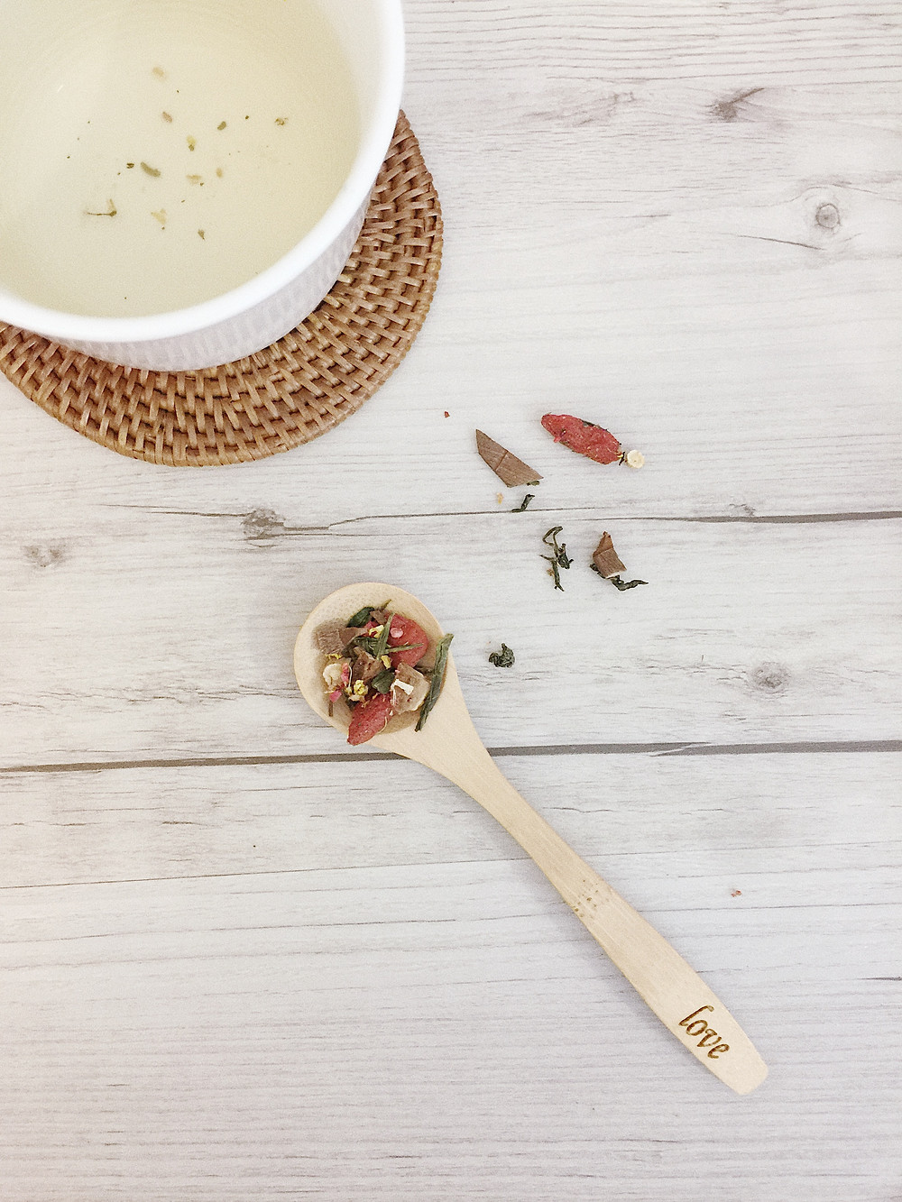 Herbal blend cup of tea
