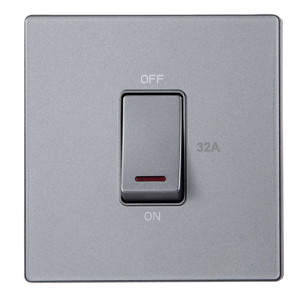 DOMUS; 1 Gang 32A DP Switch, Silver