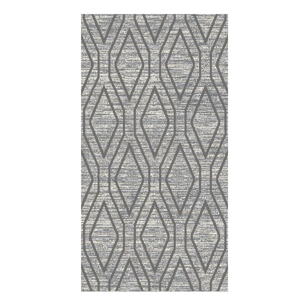 Eryun Hali: Diamond Patterned Carpet Rug; (200×290)cm, Grey/Black