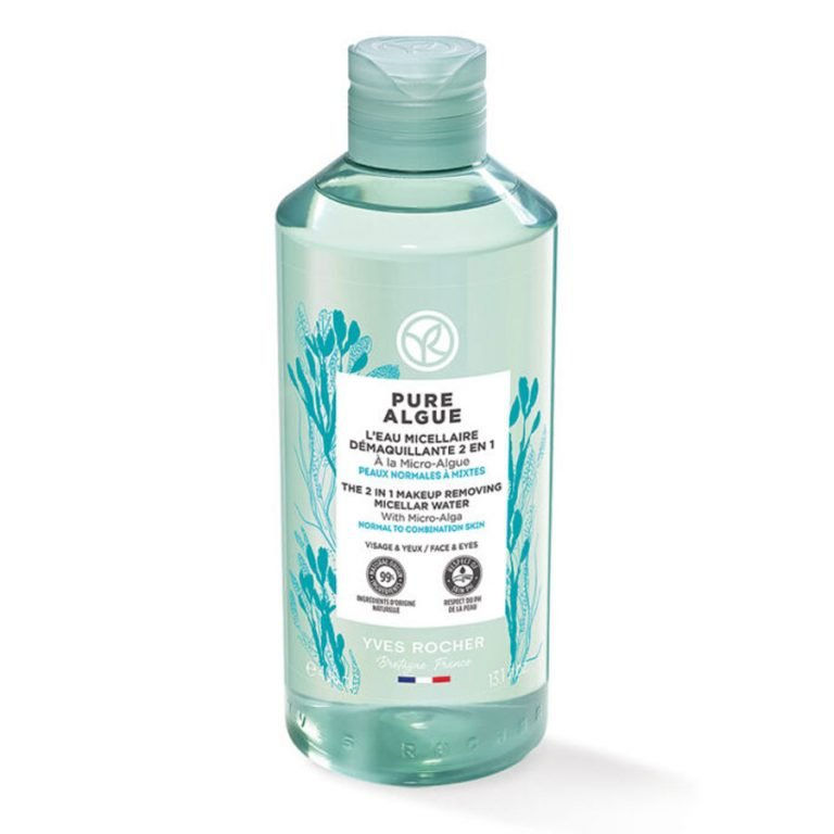 YVES ROCHER PURE ALGUE 2 IN 1 MAKE UP REMOVING MICELLAR WATER 400ML