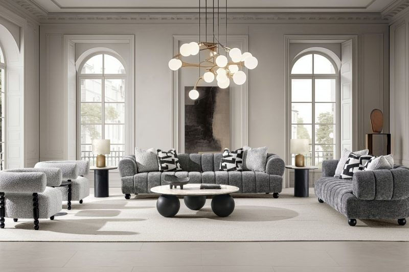 FABLE 7 Seater Fabric Sofa (3+2+1+1)