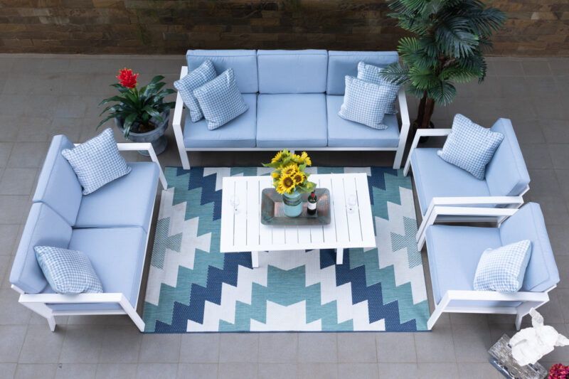 LOWELL 7 Seater Outdoor Sofa (3+2+1+1+ Coffee Table)