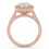 Thumbnail: 14K Gold Halo Ring Cushion shape  WA4