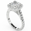 Thumbnail: 14K Gold Halo Ring Cushion shape  WA4