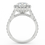 Thumbnail: 14K Gold Halo Ring Cushion shape  WA4