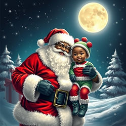 HAPPY HOLIDAYS TO YOU AND YOUR FAMILY BLACK SANTA AND KWANAZA.jpg