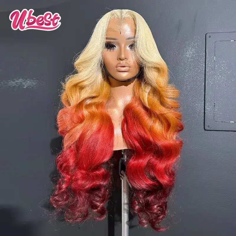 Thumbnail: Orange Red Wig Human Hair