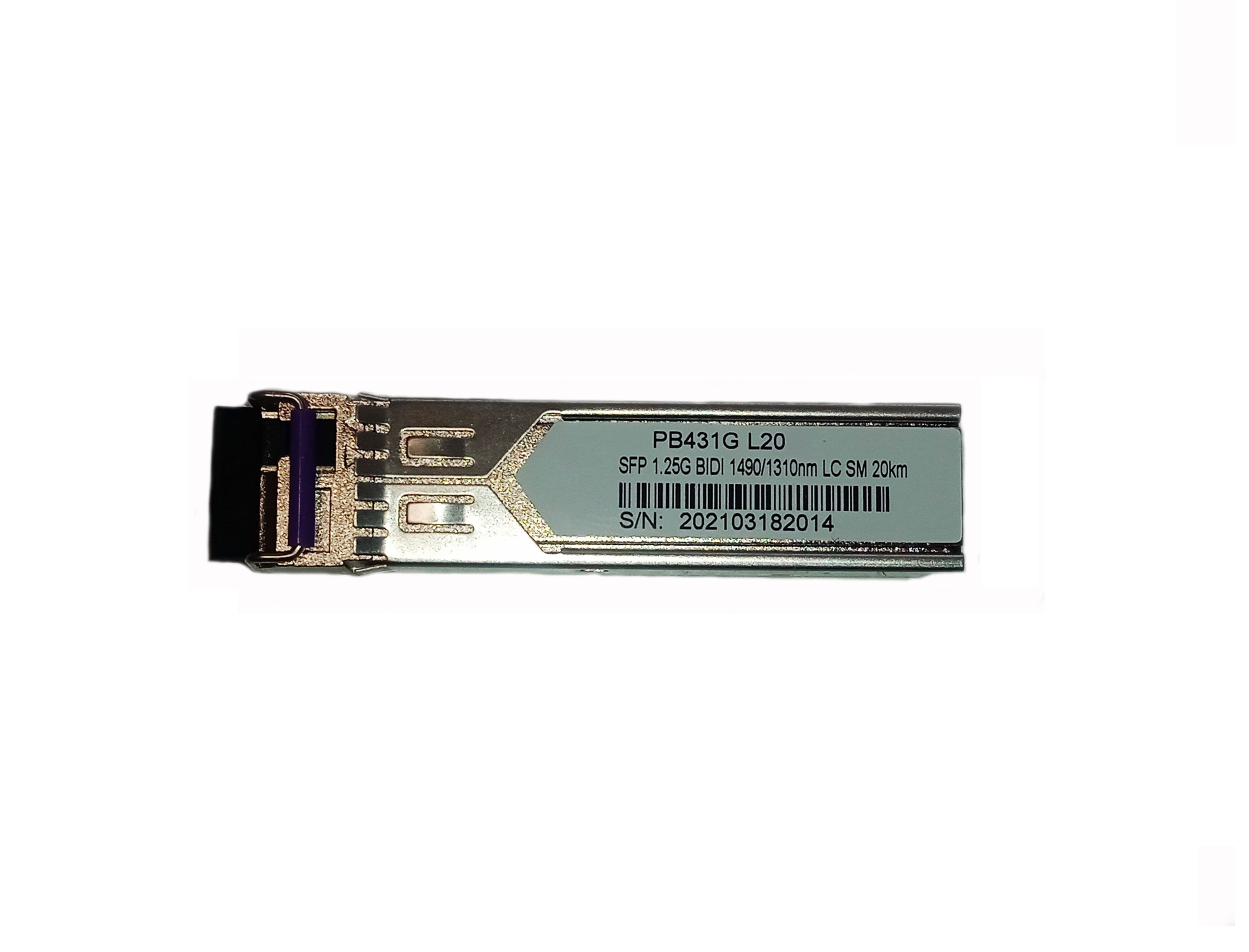 Módulo Óptico SFP1G 1000BASE-BX-D BIDI 1490/1310nm 20Km