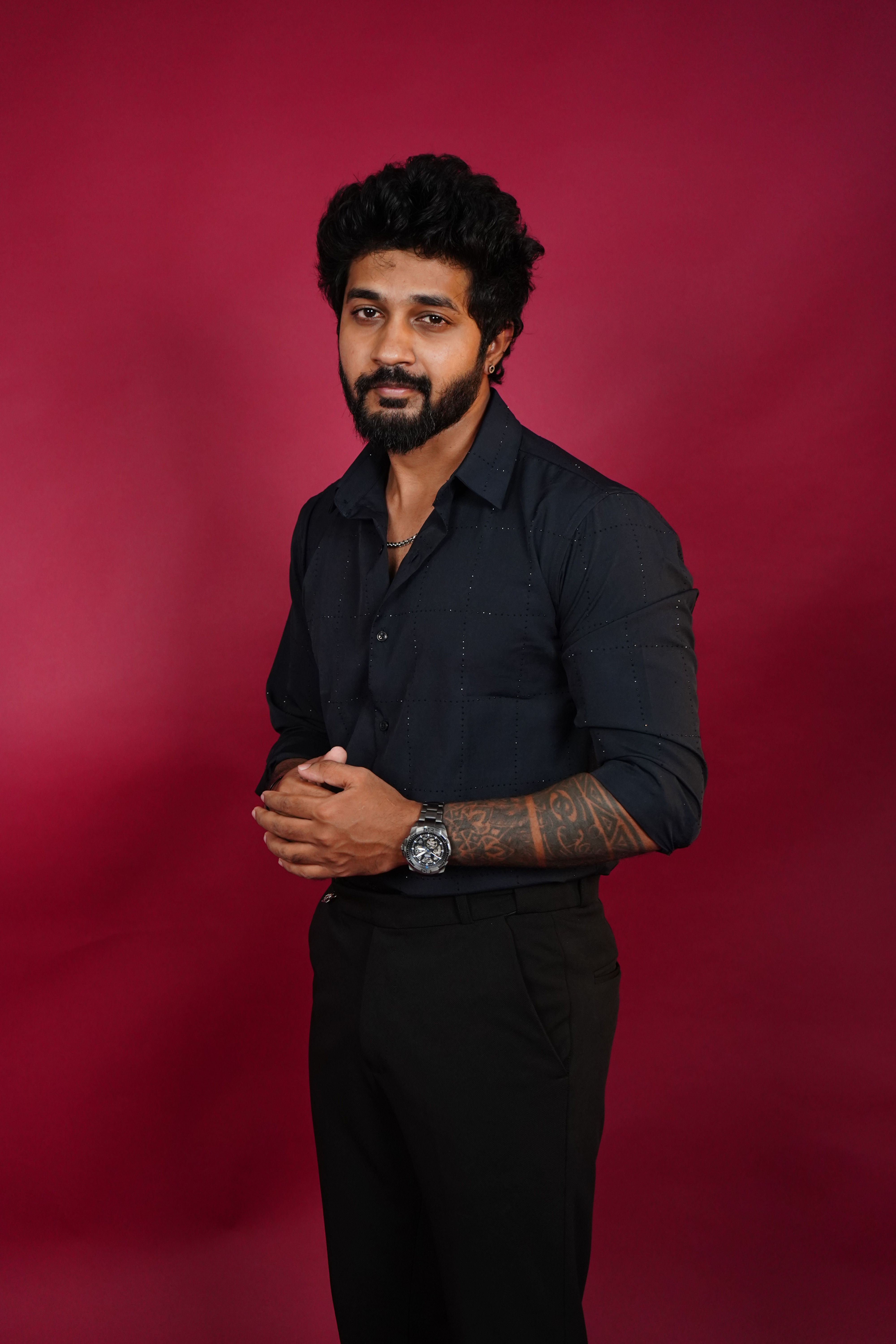 Sapphire Blue Classic Gleam Designer Shirt