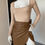 Thumbnail: Beige Long sleeve bodysuit