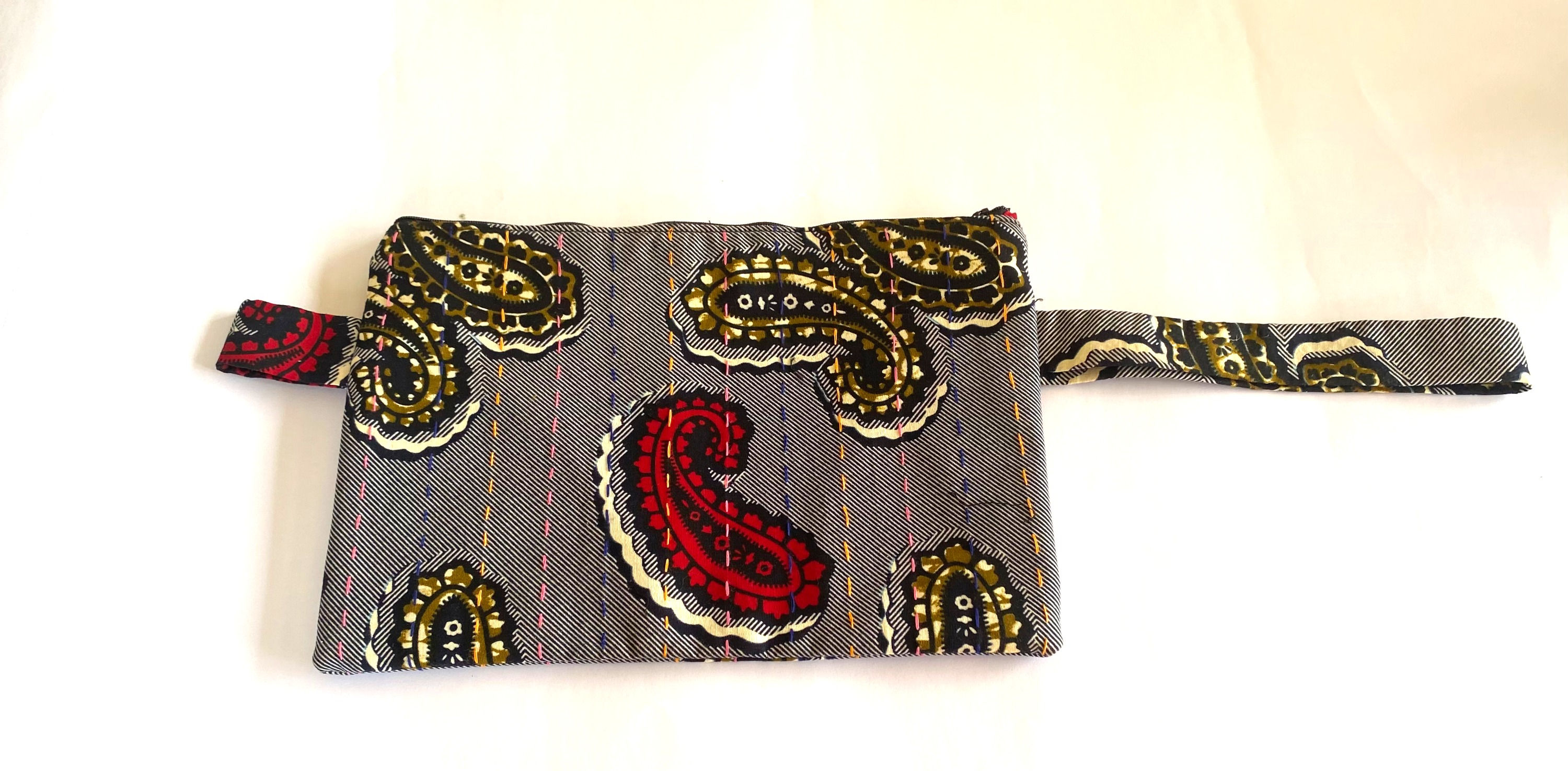 Red and Blue -Wrist Purse