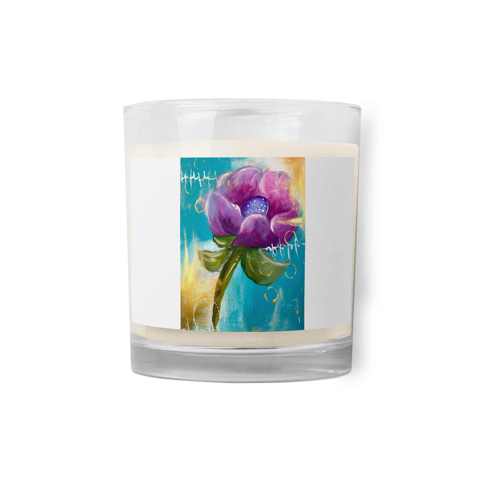 Pink Flower Candle
