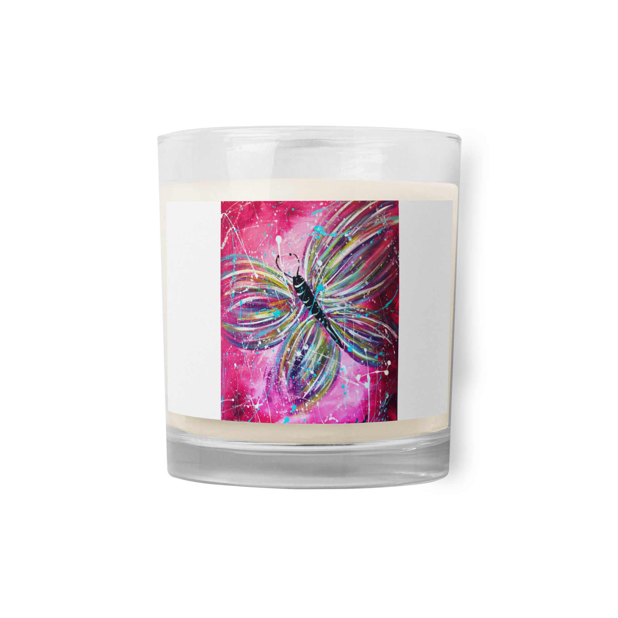 Splatter Butterfly Candle