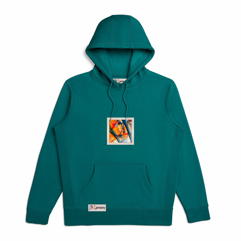 Thumbnail: Teal Space Inspired Organic Hoodie