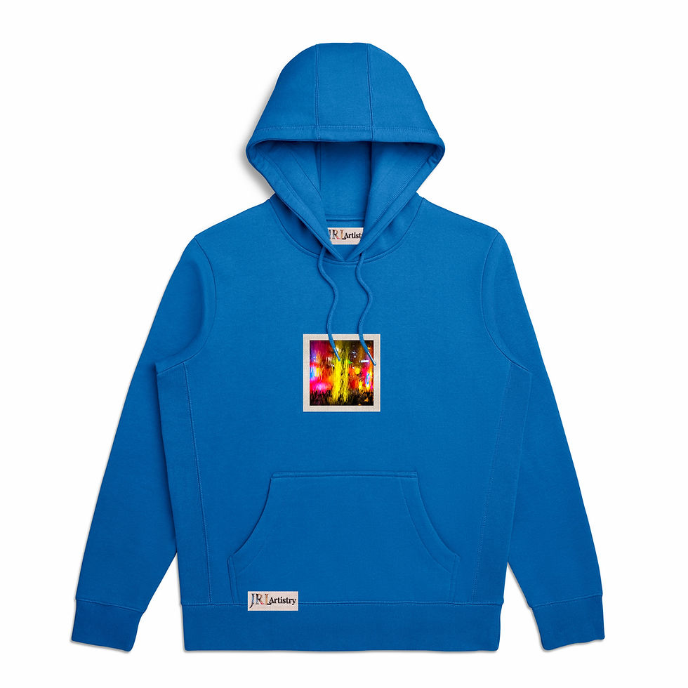 Thumbnail: Royal Blue Abstract Inspired Organic Hoodie