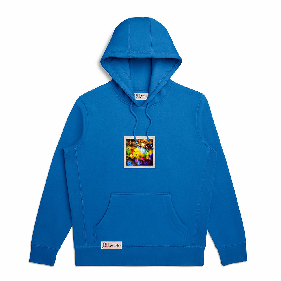 Thumbnail: Royal Blue Abstract Inspired Organic Heavyweight Hoodie