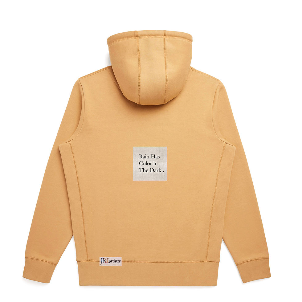 Thumbnail: Camel Yellow Abstract Inspired Organic Heavyweight Hoodie