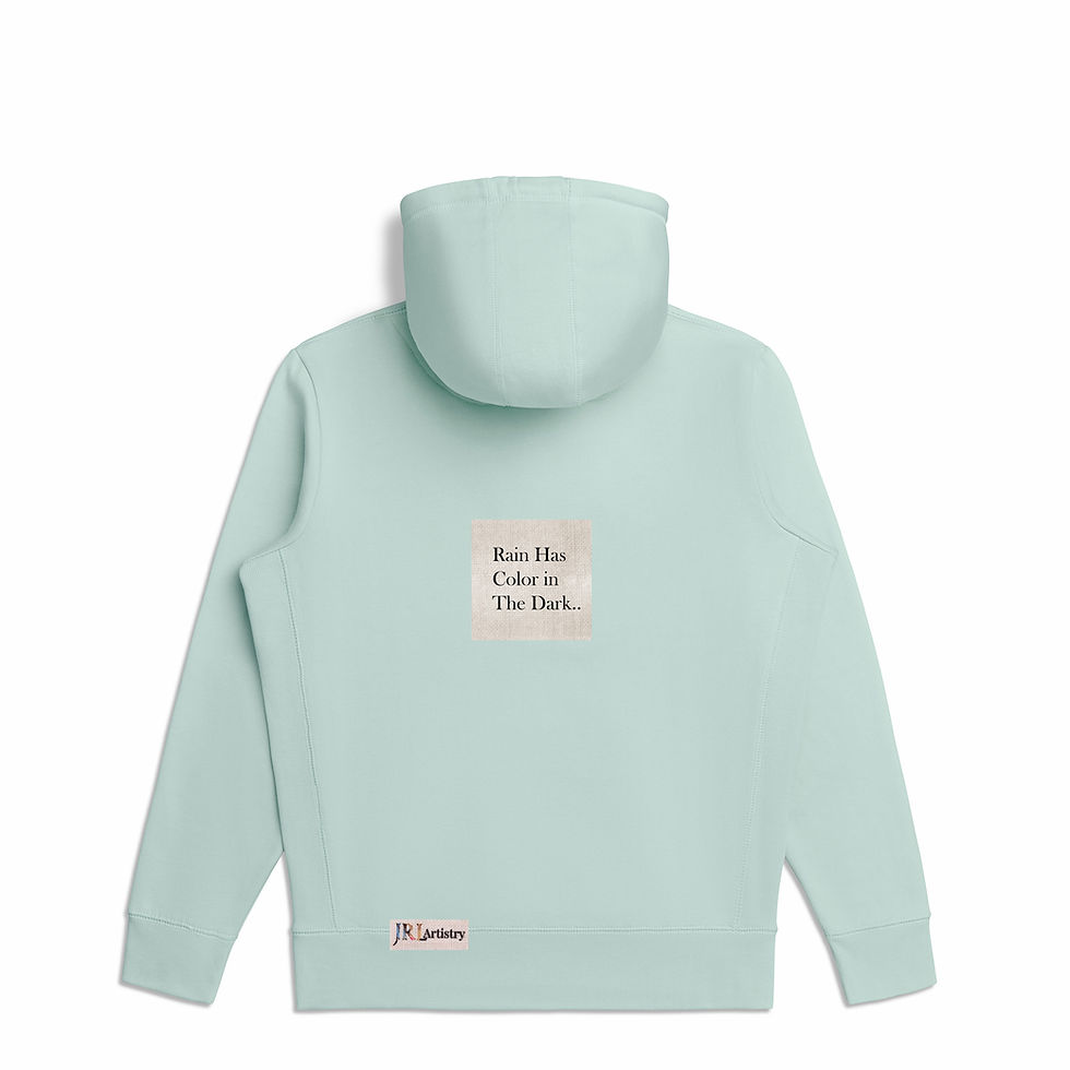 Thumbnail: Seafoam Mint Abstract Inspired Organic Heavyweight Hoodie
