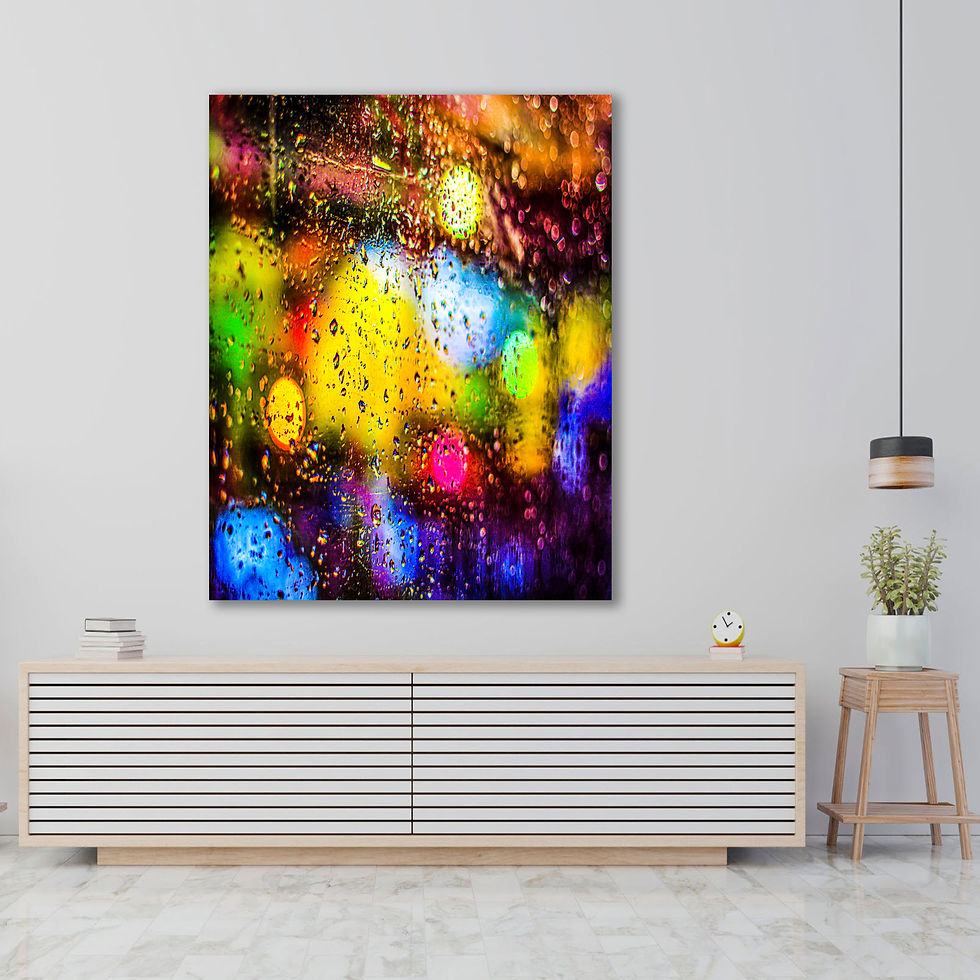 Thumbnail: Living Room Rain has color collection | Abstract HD Metal Fine Art