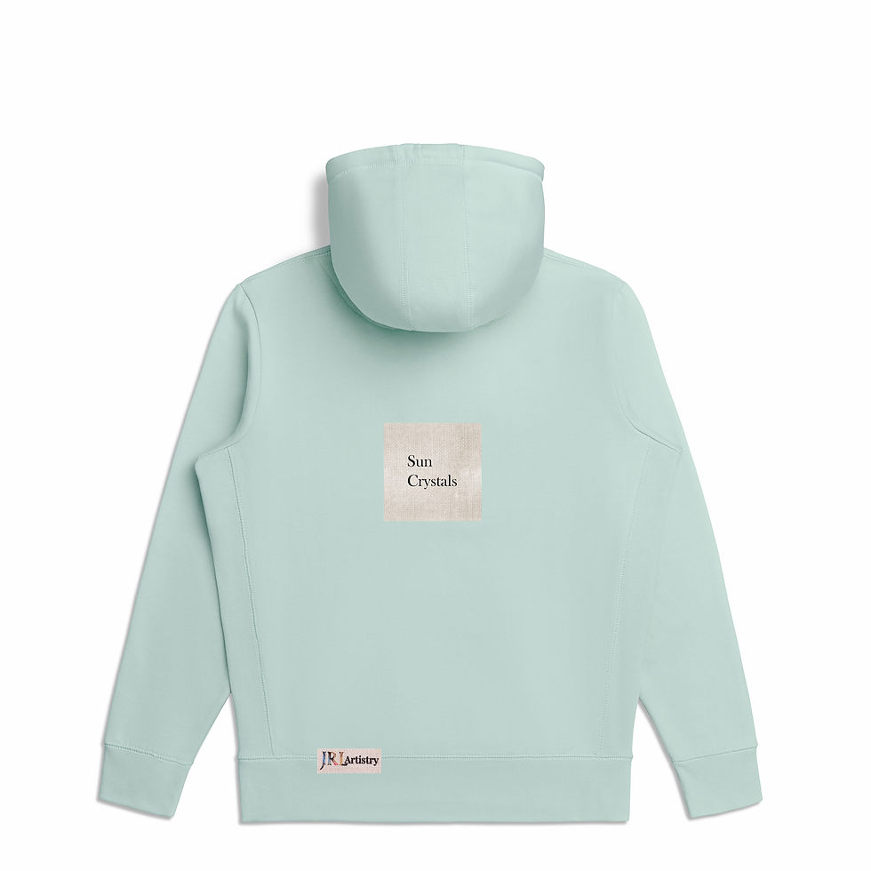 Thumbnail: Seafoam Mint Abstract Inspired Organic Heavyweight Hoodie