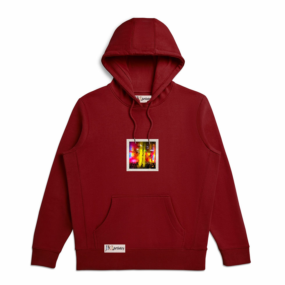 Thumbnail: Crimson Red Abstract Inspired Organic Hoodie