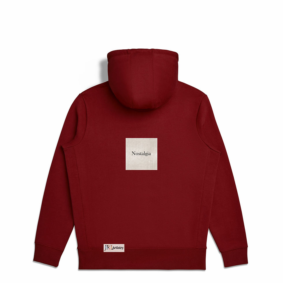 Thumbnail: Crimson Red Abstract Inspired Organic Hoodie