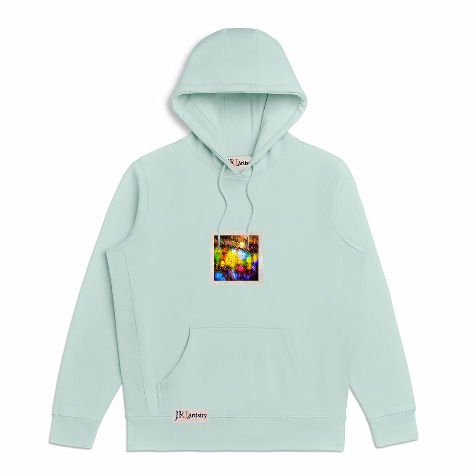 Thumbnail: Seafoam Mint Abstract Inspired Organic Heavyweight Hoodie