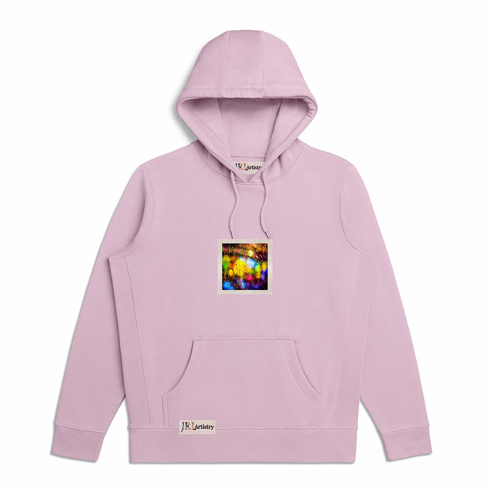 Thumbnail: Lavender Abstract Inspired Organic Heavyweight Hoodie