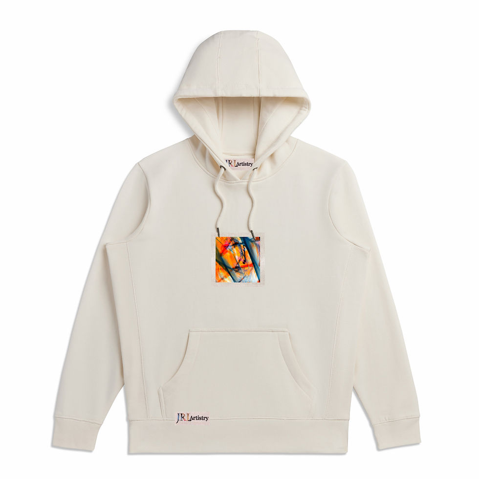 Thumbnail: Natural Cream Space Inspired Organic Heavyweight Hoodie