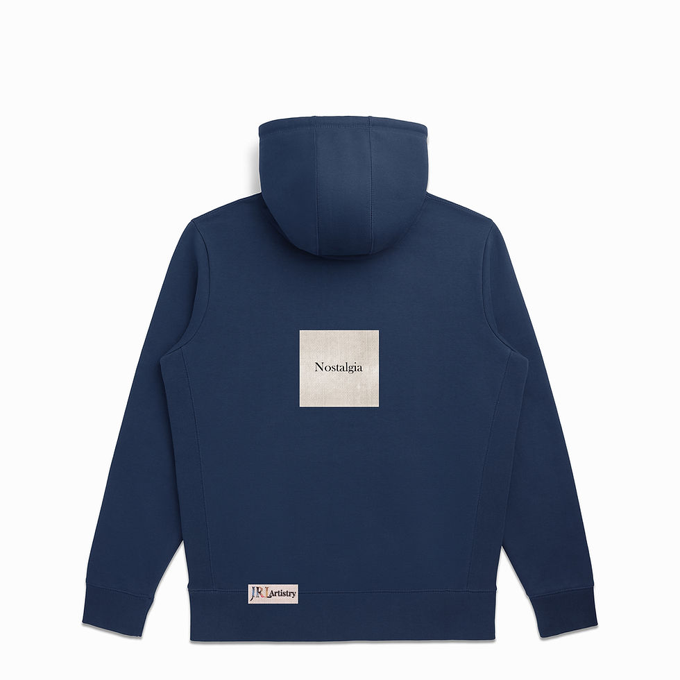 Thumbnail: Navy Blue Abstract Inspired Organic Hoodie