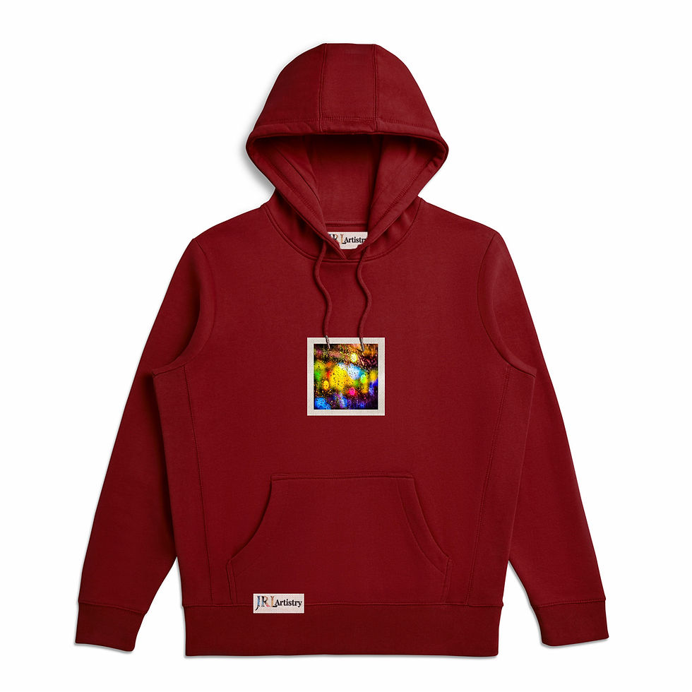Thumbnail: Crimson Red Abstract Inspired Organic Heavyweight Hoodie