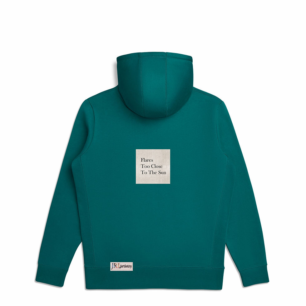 Thumbnail: Flares Near The Sun | Space Inspired Heavyweight Organic Hoodie | Deep Color