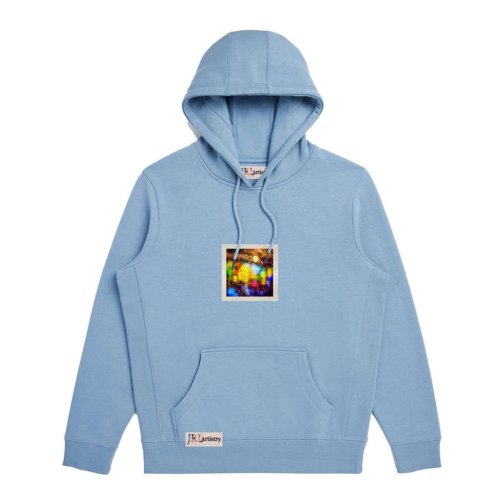 Thumbnail: Sky Blue  Abstract Inspired Organic Heavyweight Hoodie