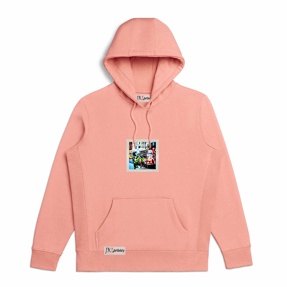 Thumbnail: Salmon Pink Firemen Inspired Organic Heavyweight Hoodie