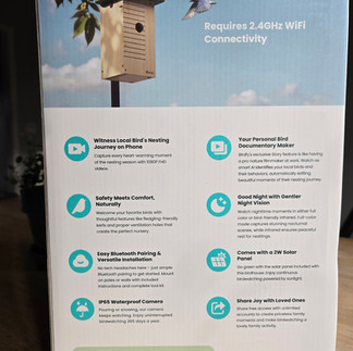 Netview Birdfy Smart Birdhouse with Camera packaging side view