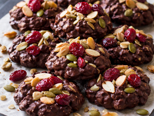 Christmas Chocolate Fruit & Nut Clusters