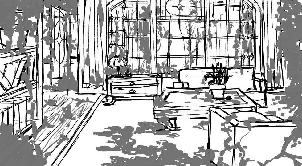 Roan's Room Sketch