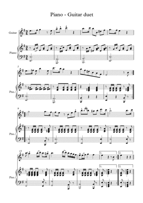 Classical guitar Piano duet