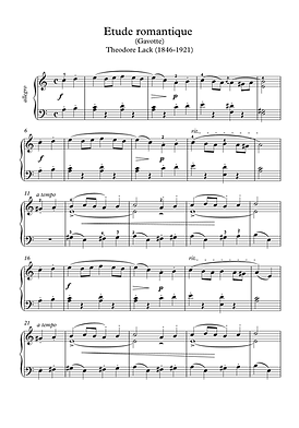 Etude Romantique Piano Solo Sheet Music Pdf Mp3 Lack
