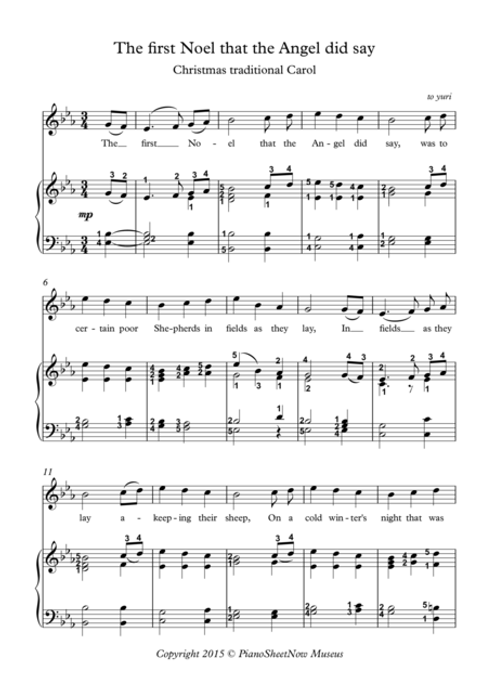 The first Noel piano solo
