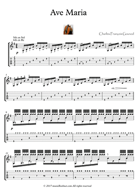 Ave Maria Guitar Solo Advanced by Bach Gounod