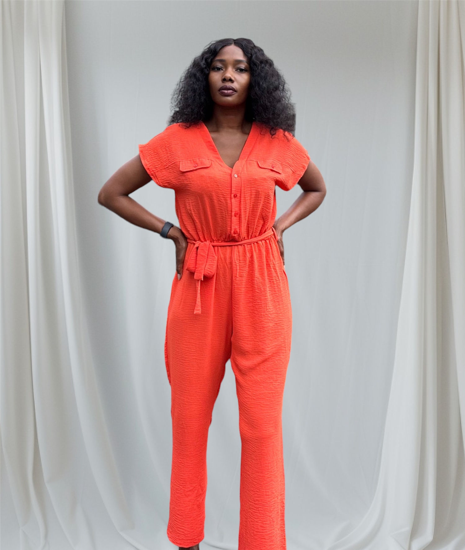 Combinaison grande taille à col V