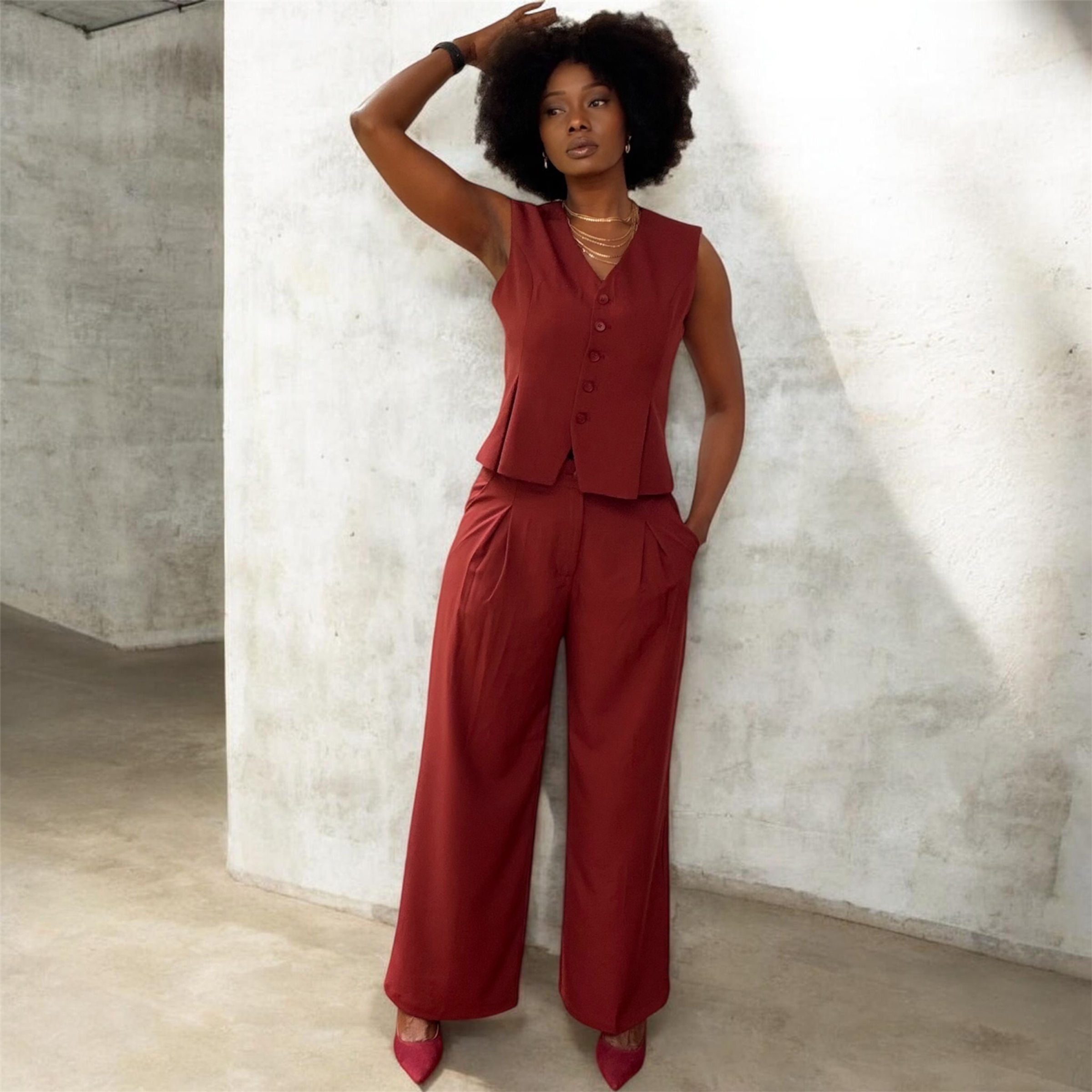 Ensemble gilet sans manches et son pantalon