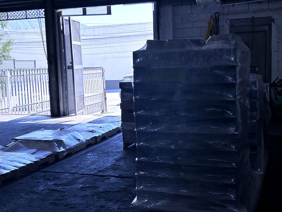 shipping process after metal sheets have been cut, punched, bended, and welded