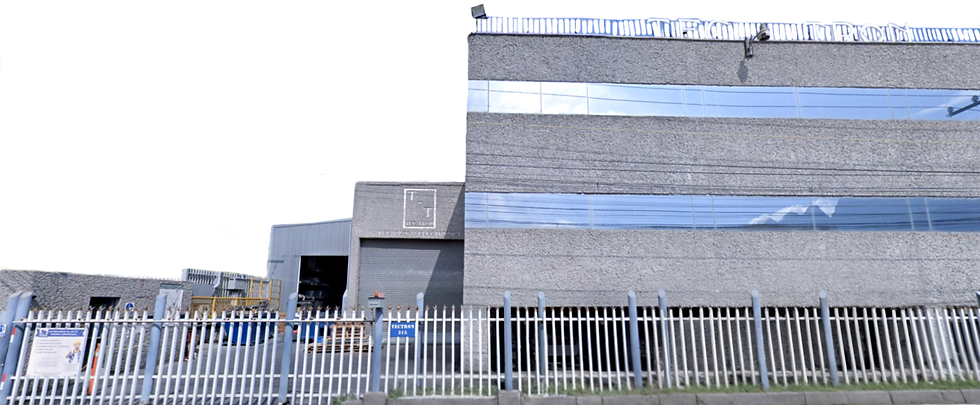 Tectron Metal building, created for the metal manufacturing of parts using processes like laser, turret punching, bending, welding, PEM, deburring, etc