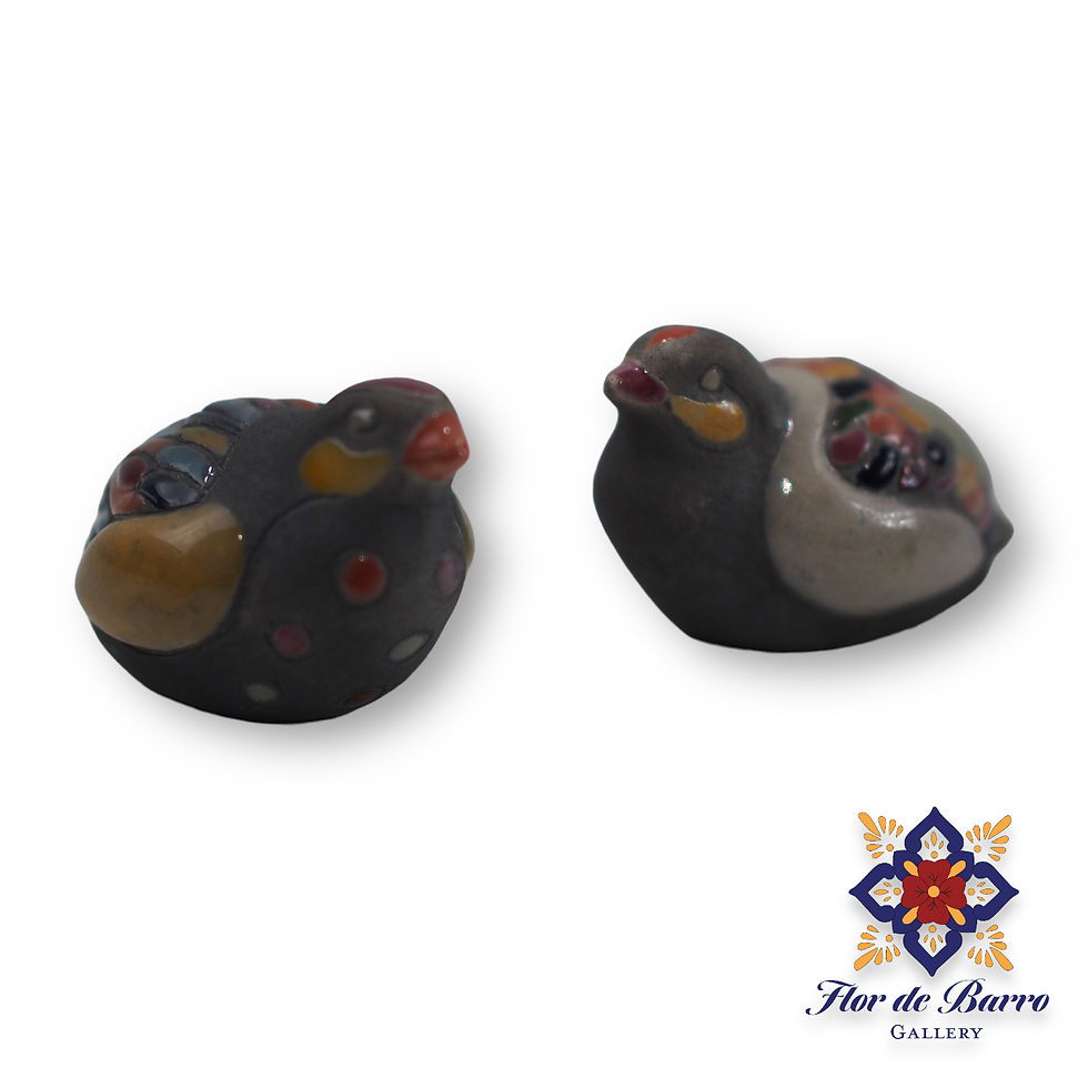 Thumbnail: Xochiquetzal | Mini Raku Quail  | Tonala Mexican Pottery