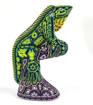 Shop Huichol/Wixarika. Pictured: Beaded Iguana.