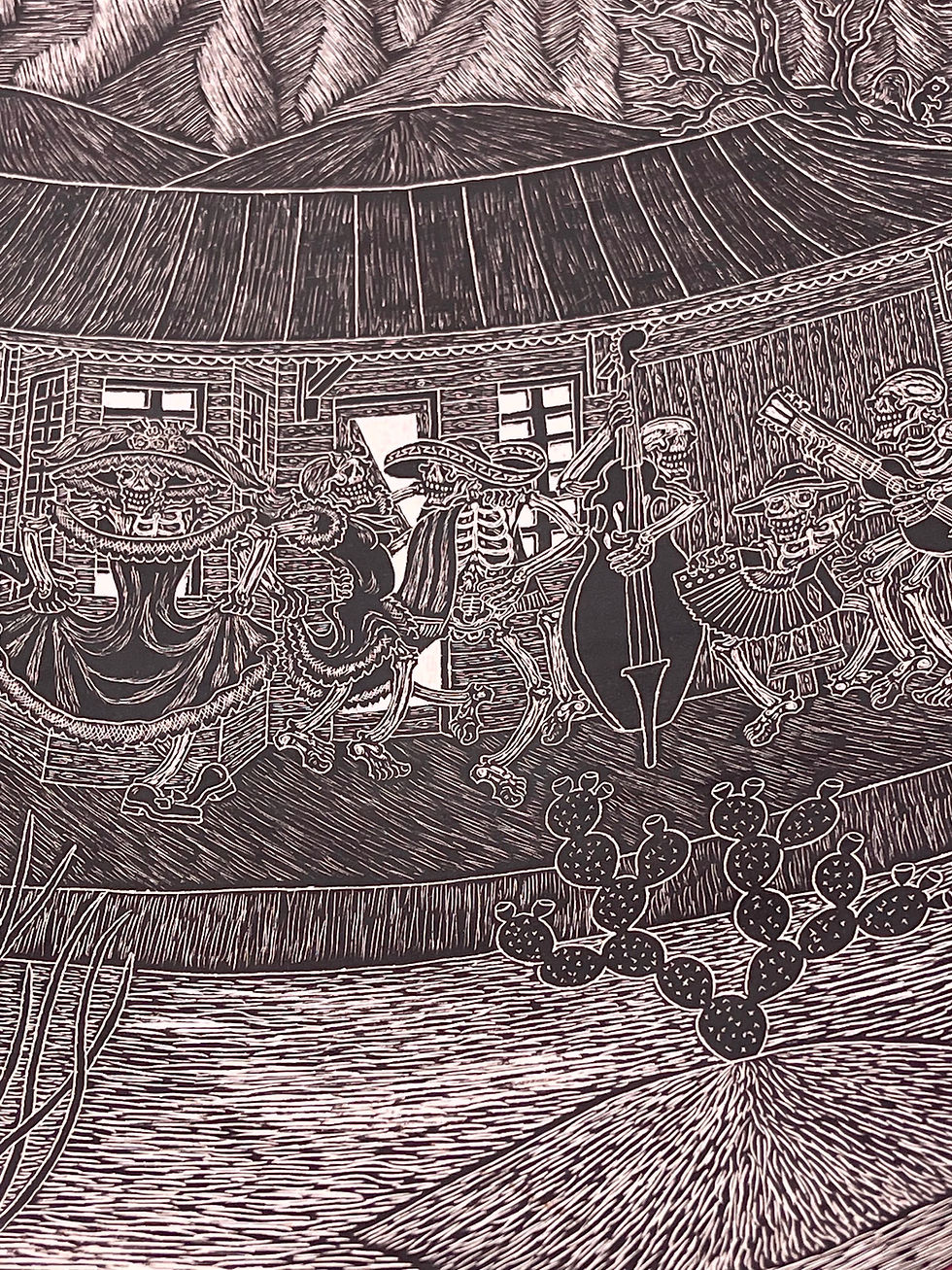 Thumbnail: day of the dead mata ortiz pottery