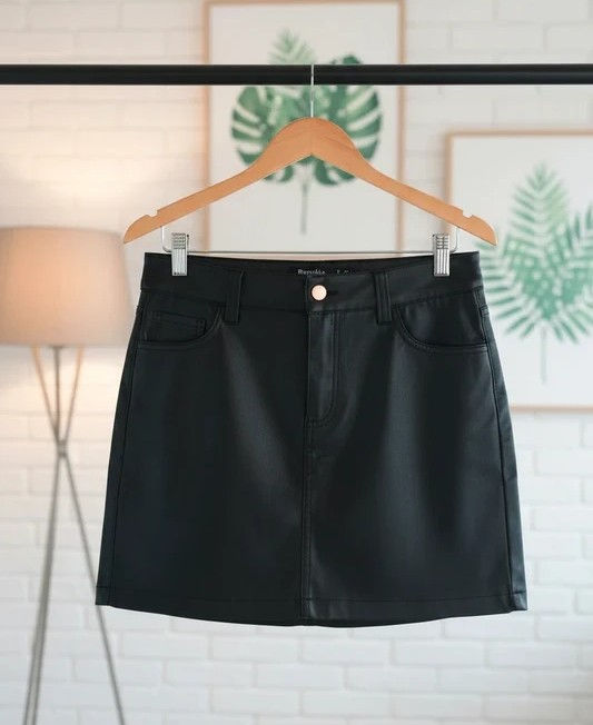 Miniature : Jupe en simili cuir Bershka T-M 