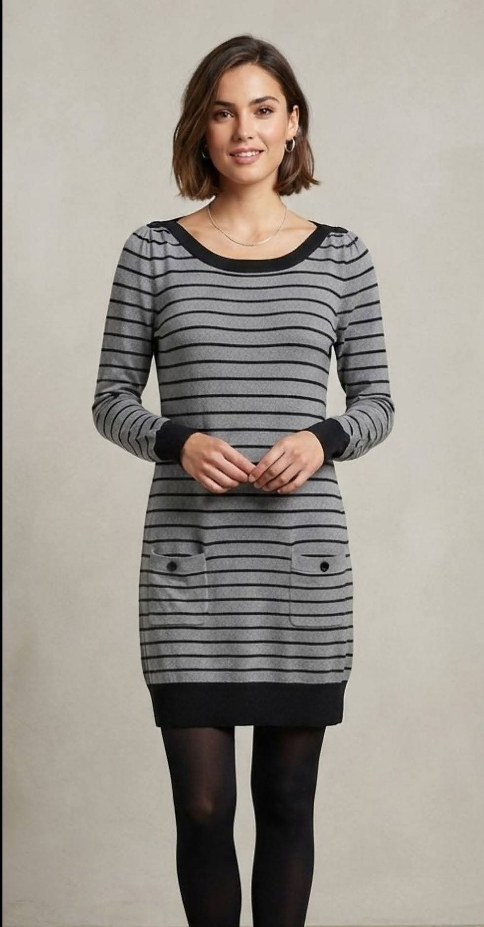 Miniature : Robe d'hiver à rayures Camaïeu T-S